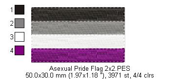 Assexual Pride Flag - Fill Stitch