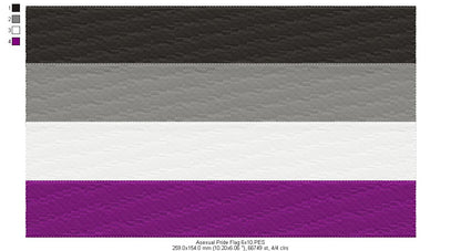 Assexual Pride Flag - Fill Stitch