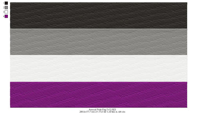 Assexual Pride Flag - Fill Stitch