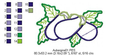Eggplant - Applique