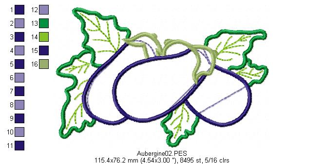 Eggplant - Applique