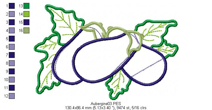 Eggplant - Applique