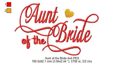 Aunt of the Bride - Fill Stitch