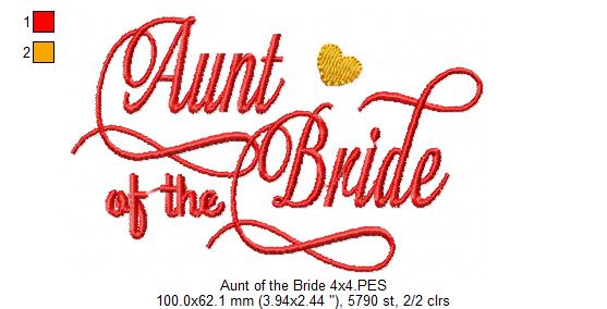 Aunt of the Bride - Fill Stitch
