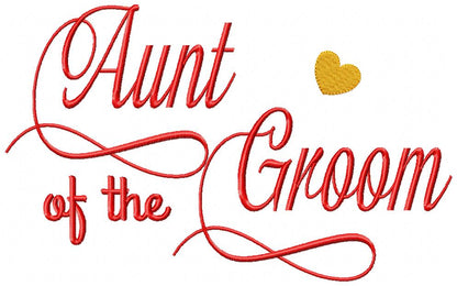 Aunt of the Groom - Fill Stitch