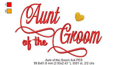 Aunt of the Groom - Fill Stitch