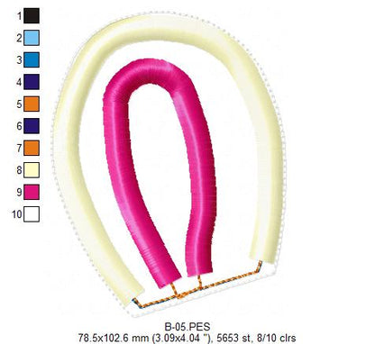 Cute Gardener Bunny Ornament - ITH Project - Machine Embroidery Design