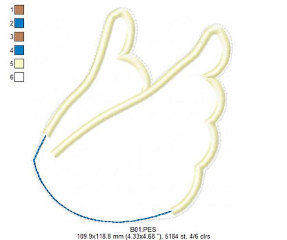 Christmas Angel Vase Ornament - ITH Project - Machine Embroidery Design