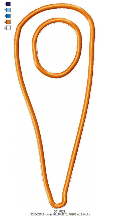 Cute Bunny Door Knobs Hanger - ITH Project - Machine Embroidery Design