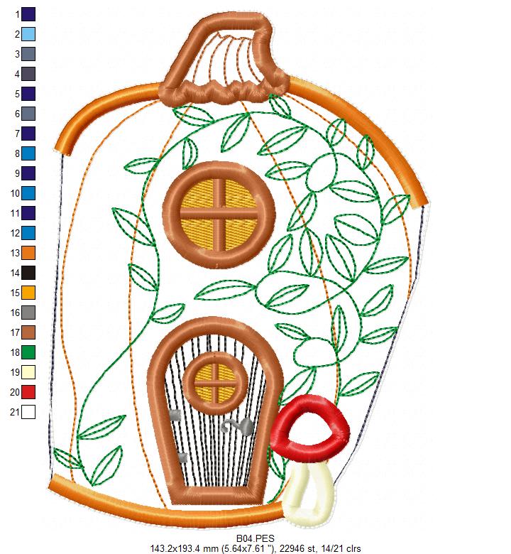 Home Sweet Home Door Ornament - ITH Project - Machine Embroidery Design