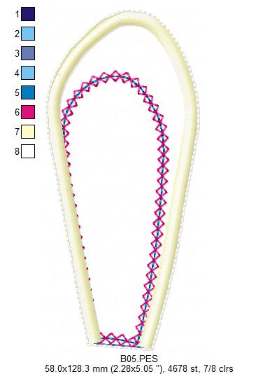 Cute Bunny Door Knobs Hanger - ITH Project - Machine Embroidery Design