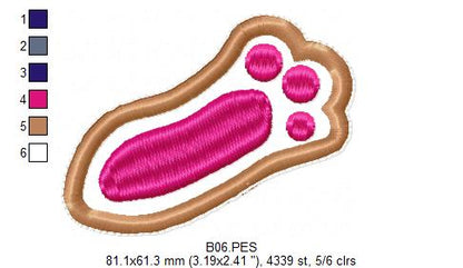 Cute Bunny with Carrot Door Ornament - ITH Project - Machine Embroidery Design