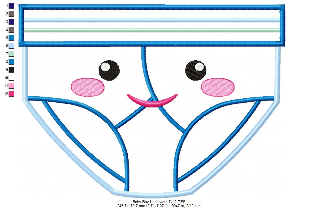 Baby Boy and Girl Underwear - Applique