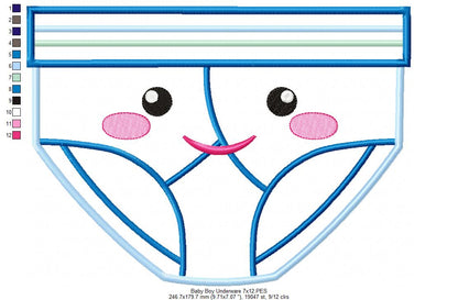 Baby Boy and Girl Underwear - Applique