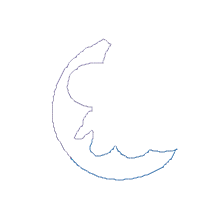 Baby Girl and Teddy Bear on the Moon - Applique