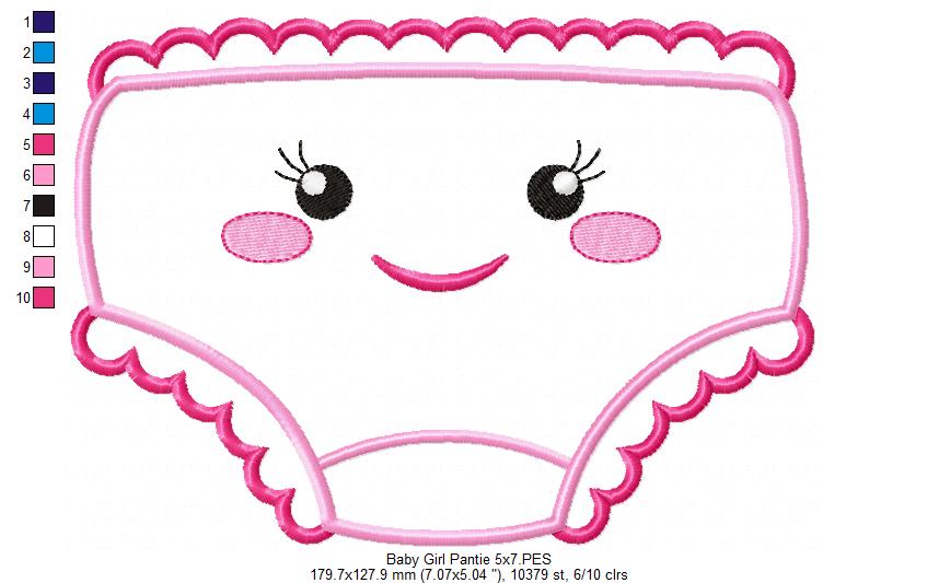 Baby Boy and Girl Underwear - Applique