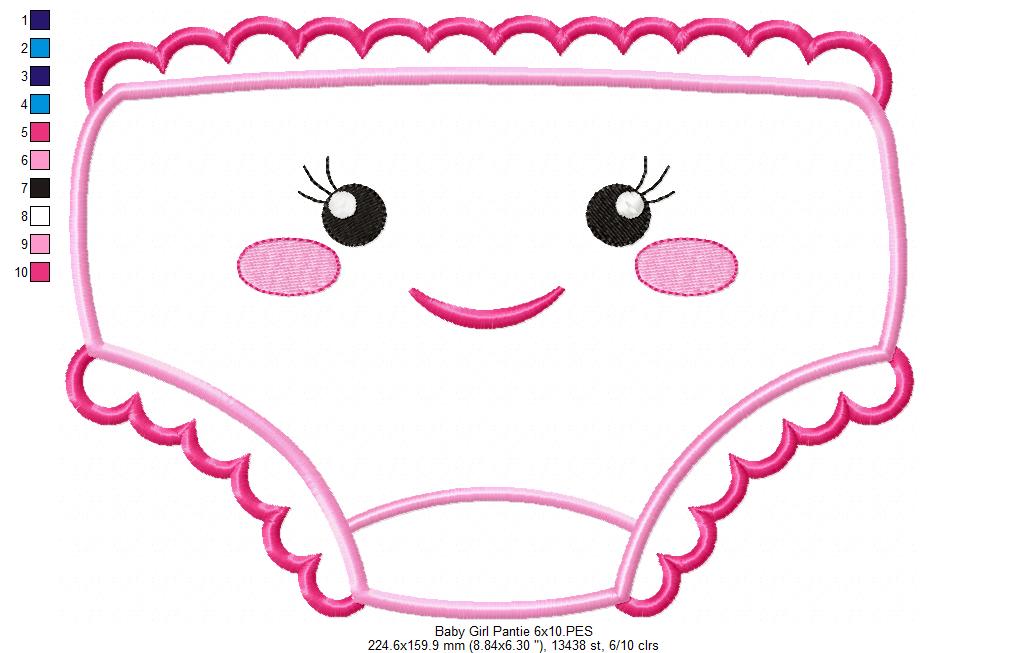 Baby Girl Pantie - Applique