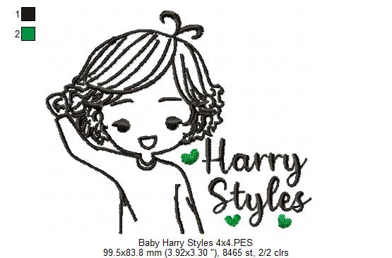 Cute Baby Harry Styles - Fill Stitch