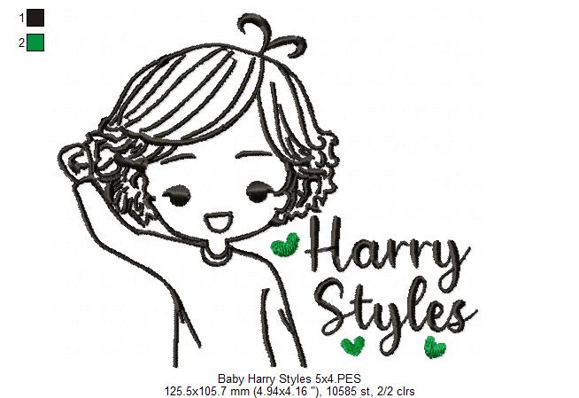 Cute Baby Harry Styles - Fill Stitch