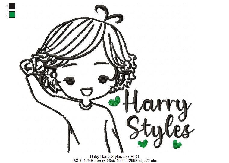 Cute Baby Harry Styles - Fill Stitch
