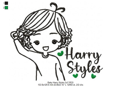 Cute Baby Harry Styles - Fill Stitch