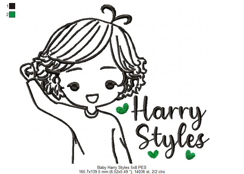 Cute Baby Harry Styles - Fill Stitch