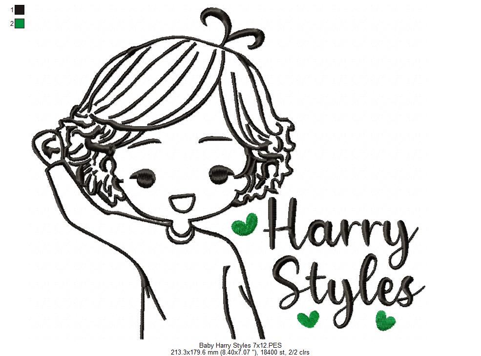 Cute Baby Harry Styles - Fill Stitch