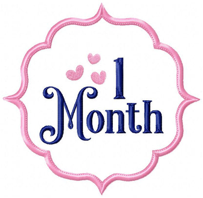 Sweet Baby Monthly Milestones Bundle – Appliqué – Machine Embroidery Design