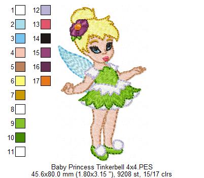 Princess Baby Tinkerbell - Fill Stitch