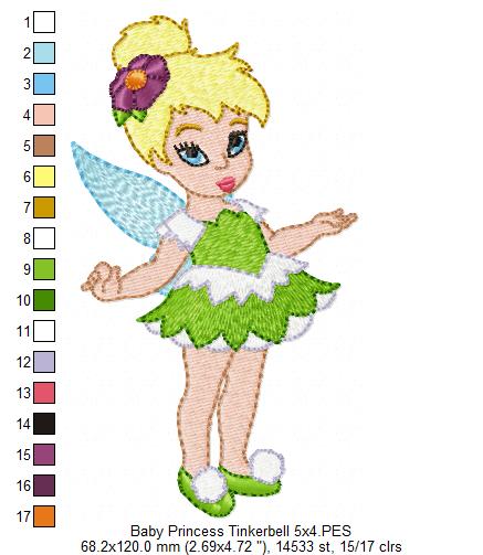 Princess Baby Tinkerbell - Fill Stitch