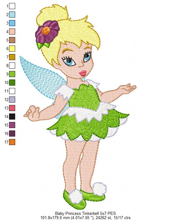 Princess Baby Tinkerbell - Fill Stitch