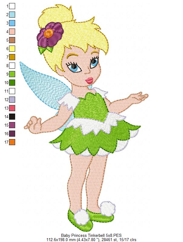 Princess Baby Tinkerbell - Fill Stitch