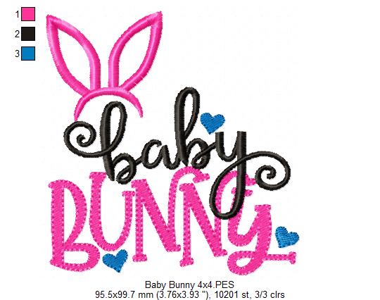 Easter Baby Bunny - Fill Stitch-Machine Embroidery Design