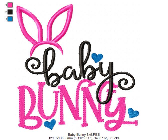Baby Bunny - Fill Stitch