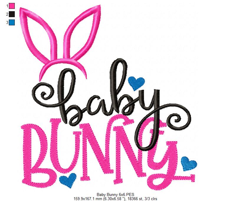 Easter Baby Bunny - Fill Stitch-Machine Embroidery Design