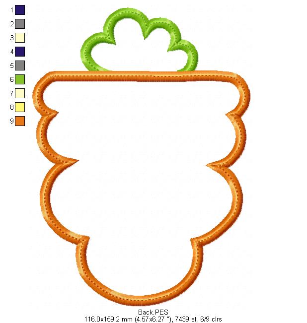 Carrot Candy Bag - ITH Project - Machine Embroidery Design