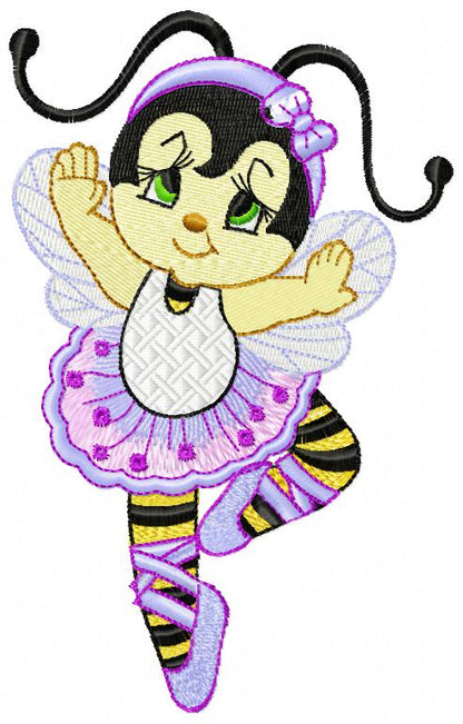 Ballerina Bee - Fill Stitch