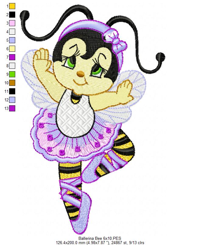 Ballerina Bee - Fill Stitch