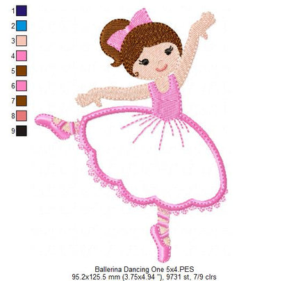 Ballerinas Dancing - Applique - Set of 2 designs