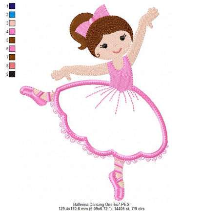 Ballerinas Dancing - Applique - Set of 2 designs