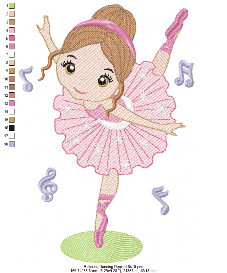 Ballerina Dancing - Rippled Stitch
