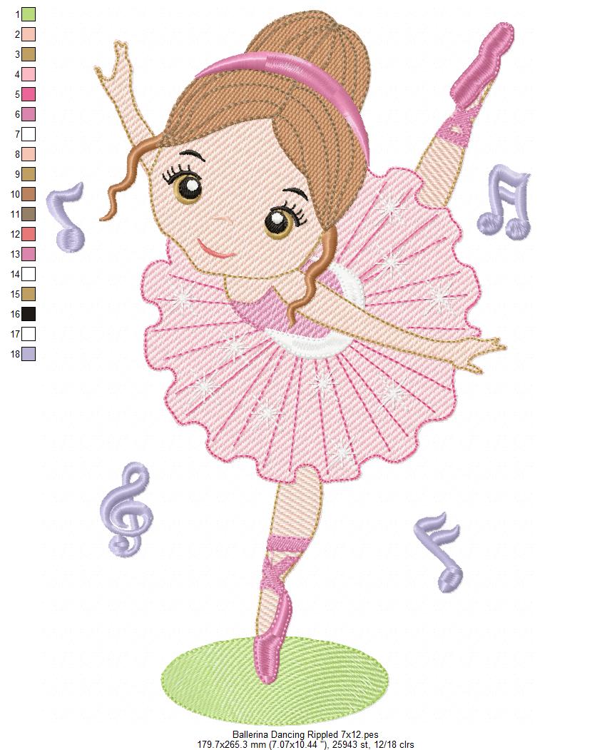 Ballerina Dancing - Rippled Stitch