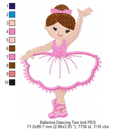 Ballerina Dancing 02 - Applique