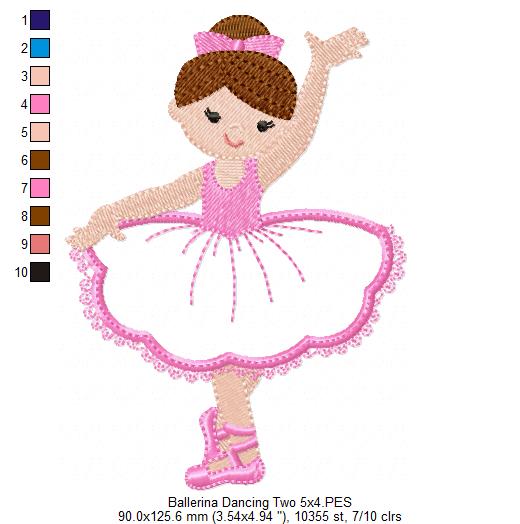 Ballerina Dancing 02 - Applique