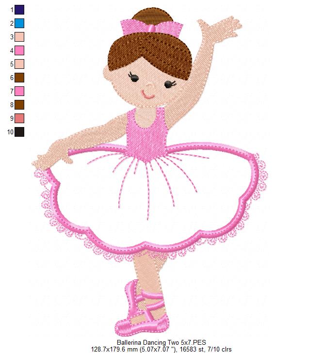 Ballerina Dancing 02 - Applique
