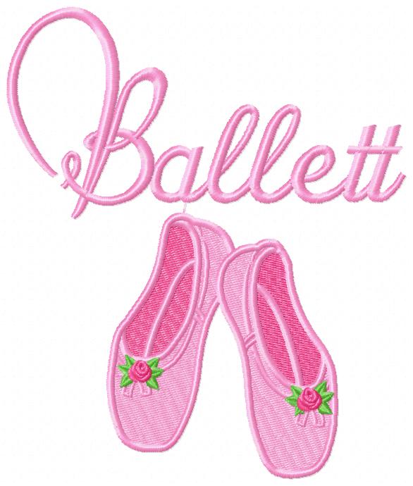 Ballerina Shoes Ballet - Fill Stitch