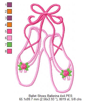 Ballerina Shoes - Applique