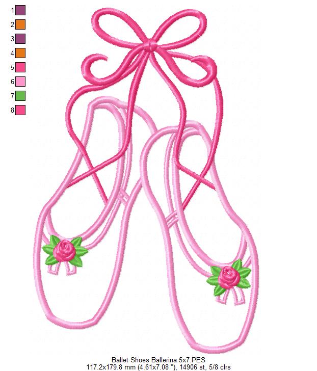 Ballerina Shoes - Applique