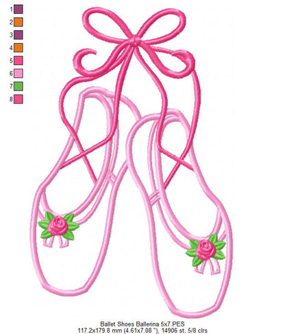 Ballerina Shoes - Applique