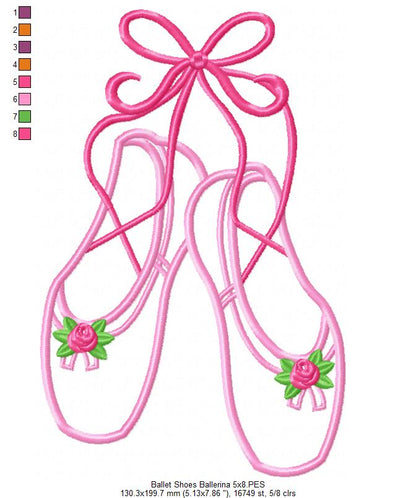 Ballerina Shoes - Applique